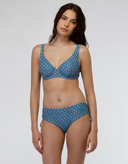 Costume reggiseno con ferretto in microfibra e nylon riciclato, stampa geometrica, , LOVABLE