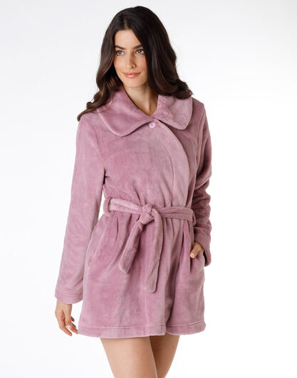 Vestaglia donna in pelliccetta, malva, , LOVABLE