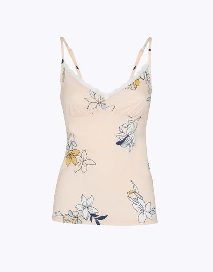 Top del pigiama in 100% cotone modal, stampa a fiori, , LOVABLE