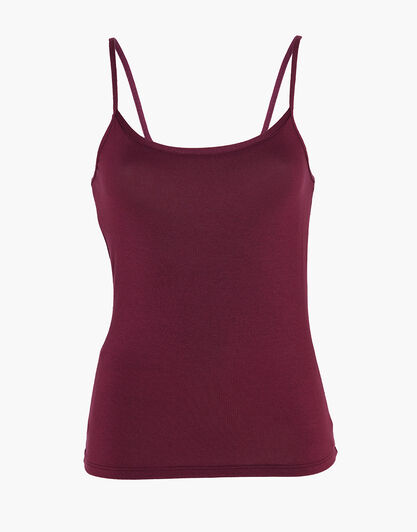 Top donna Basic Soul in viscosa, Bordeaux, , LOVABLE