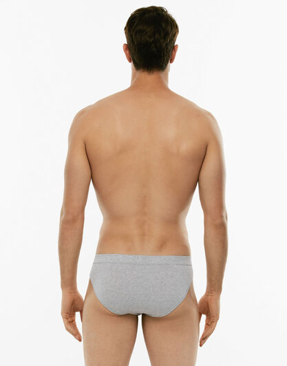 Slip mini Cotton Stretch grigio melange in cotone elasticizzato-LOVABLE