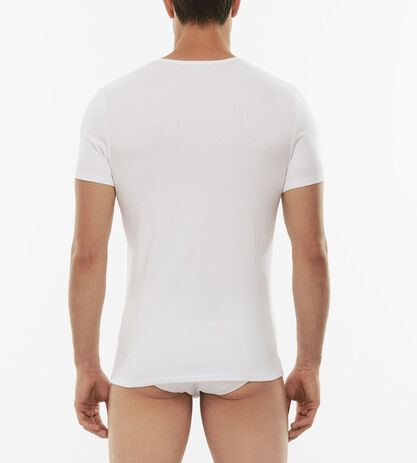 T-Shirt girocollo Cotton Stretch in cotone elasticizzato, bianco, , LOVABLE
