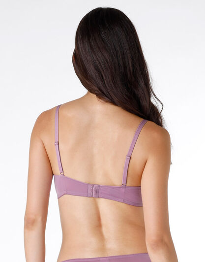 Reggiseno con ferretto in pizzo elastico e microfibra, malva, , LOVABLE