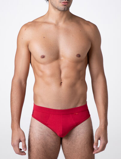 Slip Solid Red Xmas, rosso profilo check, , LOVABLE