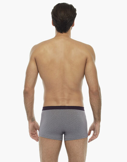 Boxer riga bordeaux in cotone modal, tinto in filo, disegnatura jacquard , , LOVABLE