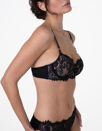 Reggiseno balconcino con ferretto Le Studio in pizzo, nero, , LOVABLE