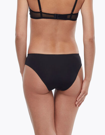Slip in pizzo e microfibra, nero e rosso, , LOVABLE