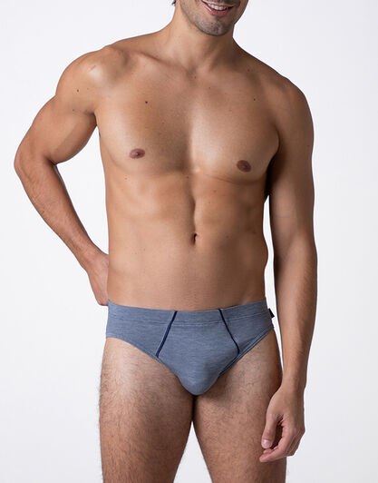 Slip Micromodal Fil a Fil, azzurro jacquard, , LOVABLE