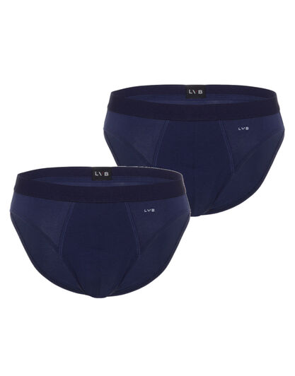 Bipack slip in cotone elasticizzato, blu, , LOVABLE
