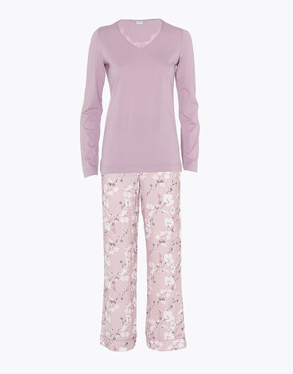 Pigiama lungo donna in modal, rosa bridal, , LOVABLE