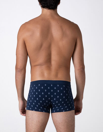 Boxer Printed Stretch Cotton, blu stampa cachemire, , LOVABLE
