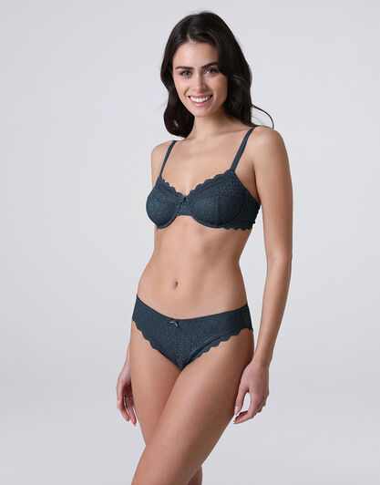 Slip Graphic Lace in pizzo, ottanio, , LOVABLE
