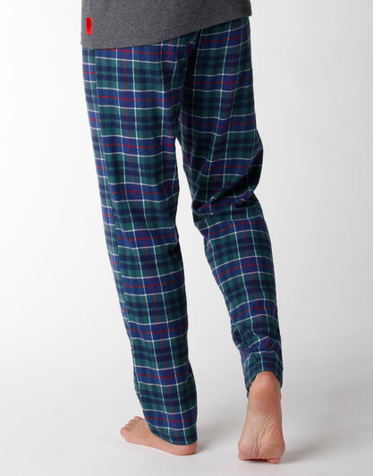 Pantalone lungo del pigiama in flanella, stampa tartan, , LOVABLE