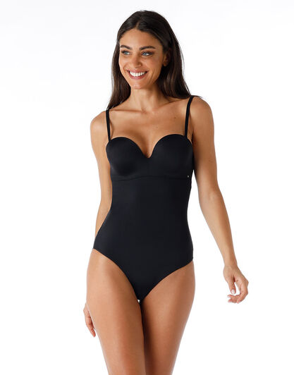 Body strapless in microfibra, nero, , LOVABLE