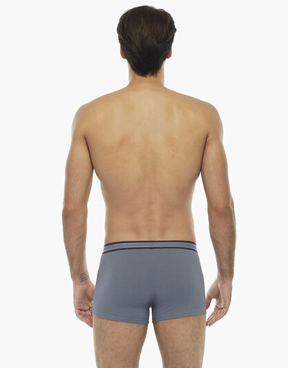 Boxer grigio chiaro, in cotone elasticizzato, con elastico jacquard in vita , , LOVABLE
