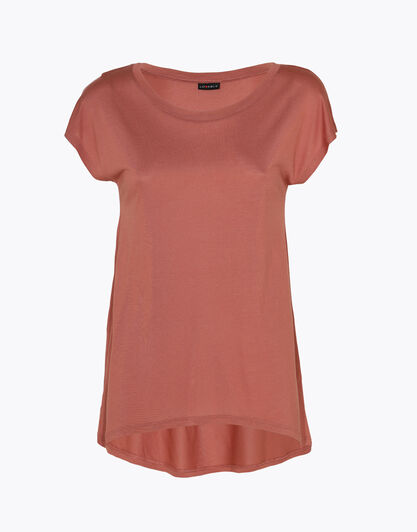 Maglia donna manica corta Basic Soul in modal, terracotta, , LOVABLE