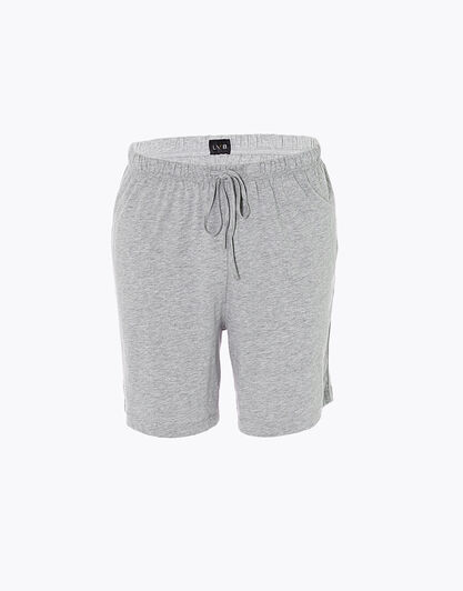 Pantalone corto del pigiama uomo in cotone, grigio melange, , LOVABLE