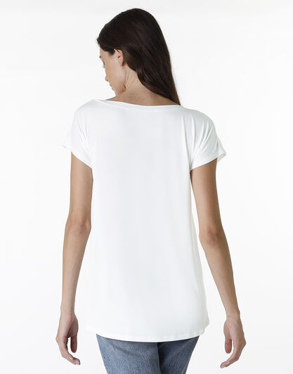 Maglia manica corta Basic Soul in modal, bianco, , LOVABLE
