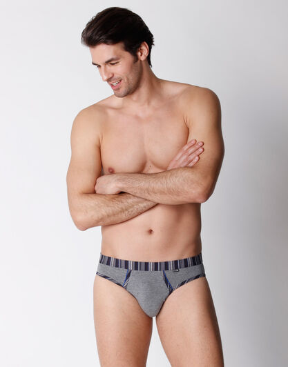 Slip in cotone elasticizzato, grigio melange, , LOVABLE