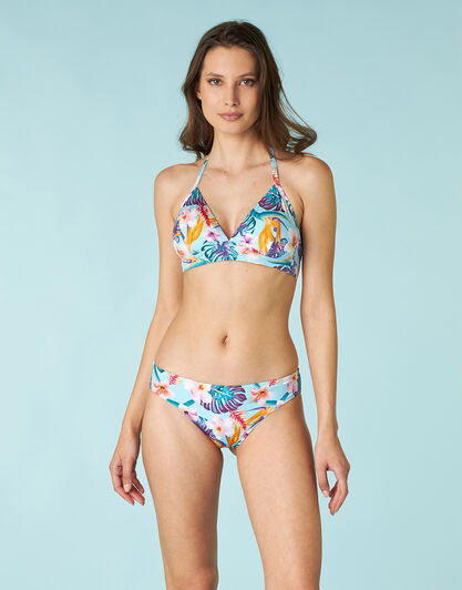 Costume reggiseno senza ferretto Printed Shiny Micro in microfibra, Tropicale Verde Menta, , LOVABLE