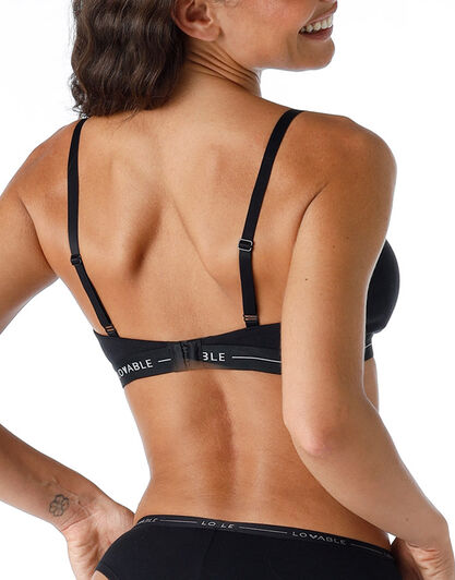 Reggiseno triangolo senza ferretto My Lovable in cotone modal, nero,  Reggiseno triangolo senza ferretto My Lovable in cotone modal, nero, , LOVABLE