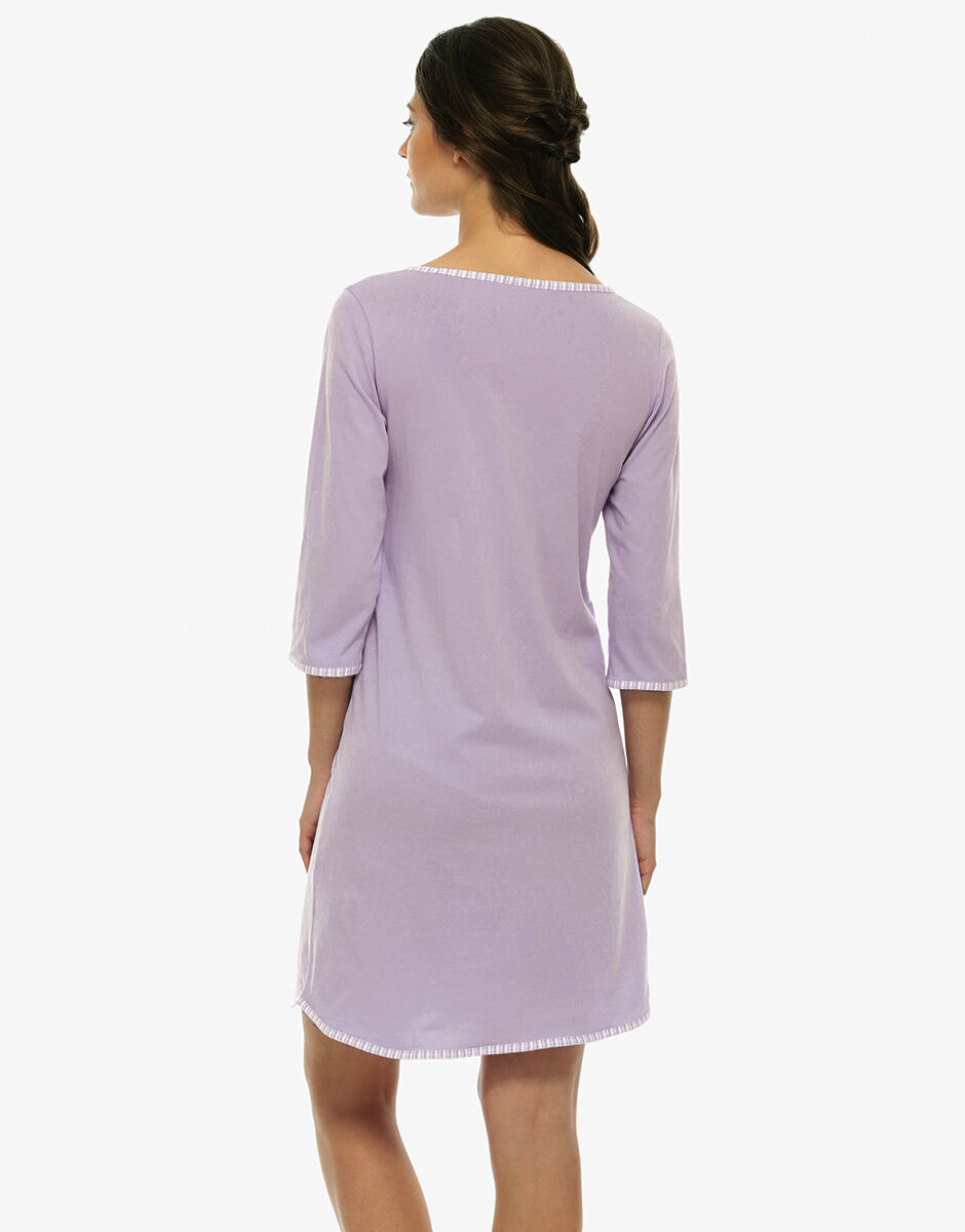 Camicia da notte manica corta con bottoni shop