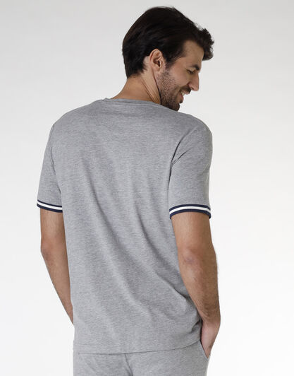 T-shirt del pigiama uomo Mix & Match in jersey di 100% cotone , grigio melange, , LOVABLE