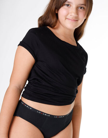 Slip da Ciclo per Adolescenti MY FIRST PERIOD PANTIES, flusso Medio, Nero, , LOVABLE