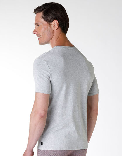 T-shirt con scollo a V Rephined Cotton Modal in cotone e modal, grigio melange, , LOVABLE