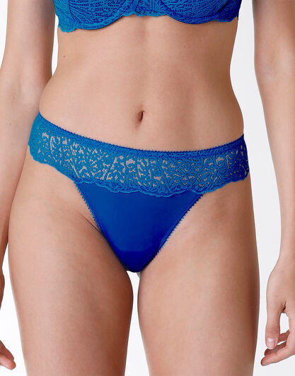 Brasiliano in pizzo, blu oceano Exquisite Lace, , LOVABLE