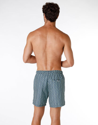 Costume boxer in tela mano pesca, stampa azzurra, , LOVABLE