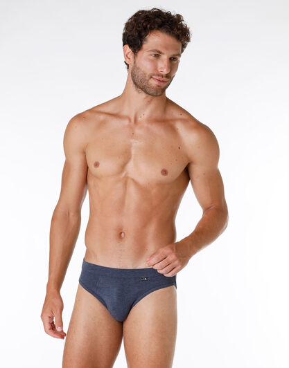 Slip uomo in cotone modal, blu denim, , LOVABLE