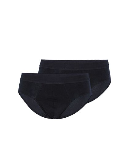 Slip midi Bipack Cotton Stretch in cotone elasticizzato, nero, , LOVABLE