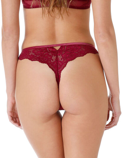 La Senza - Perizoma Special Lace in pizzo, ciclamino, , LOVABLE