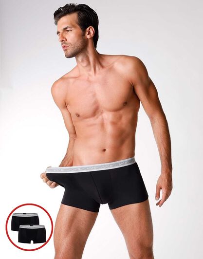 Bipack boxer uomo 3D Evolution in cotone e lycra, nero, , LOVABLE