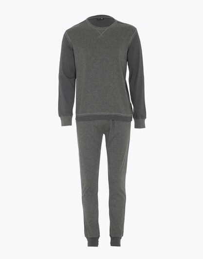 Pigiama interlock grigio scuro, , LOVABLE