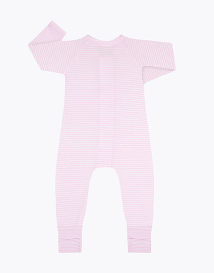 Tutina in cotone elasticizzato, tinto in filo rosa e bianco, , LOVABLE