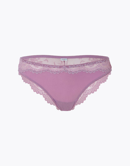 Brasiliano Stylish Lace in pizzo elastico e microfibra, malva, , LOVABLE