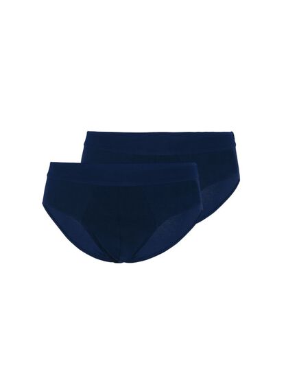 Slip midi Bipack Cotton Stretch in cotone elasticizzato,blu, , LOVABLE