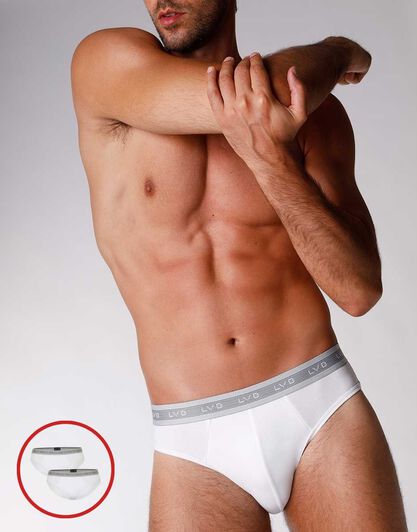 Bipack slip uomo 3D Evolution in jersey cotone e lycra, bianco, , LOVABLE