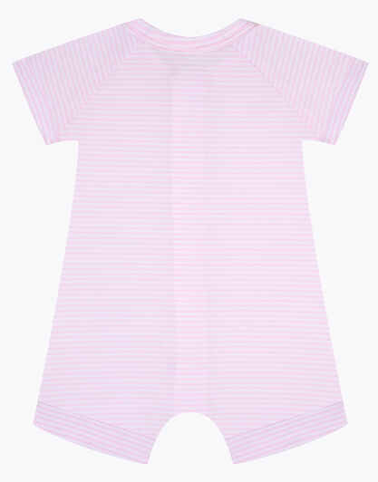 Pagliaccetto in cotone elasticizzato, tinto in filo rosa e bianco, , LOVABLE